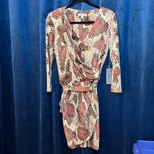 NWT Jennifer Lopez Snakeskin Dress Women’s Sz S Small